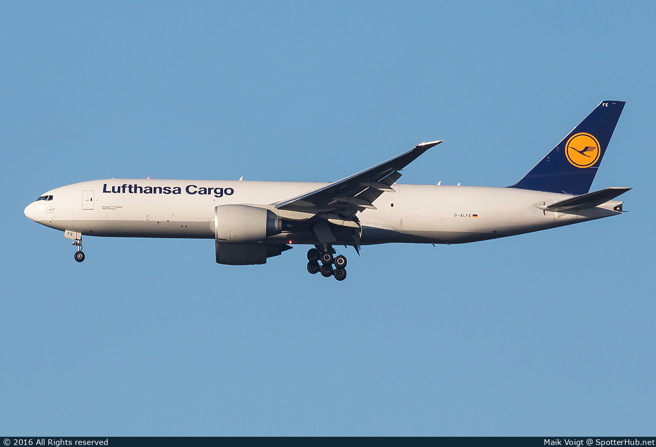 Photo of D-ALFE - Boeing 777-FBT operated by Lufthansa Cargo