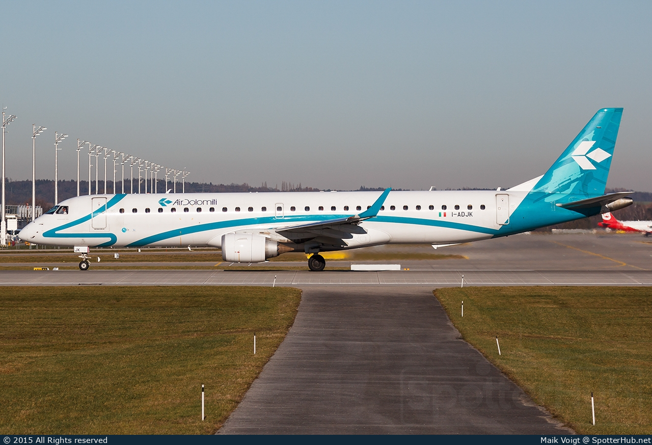 Photo of I-ADJK - Embraer ERJ-195LR operated by Air Dolomiti