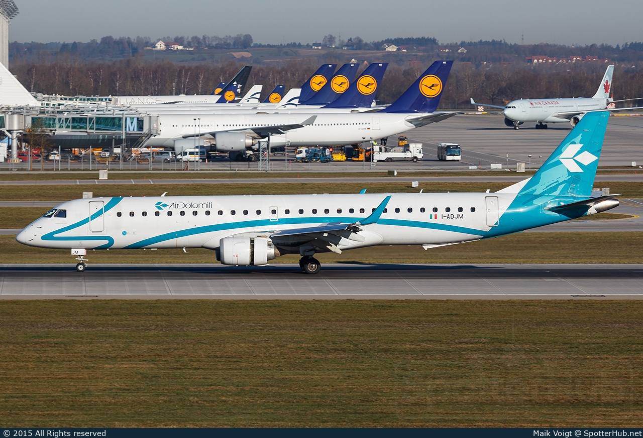 Photo of I-ADJM - Embraer ERJ-195LR operated by Air Dolomiti