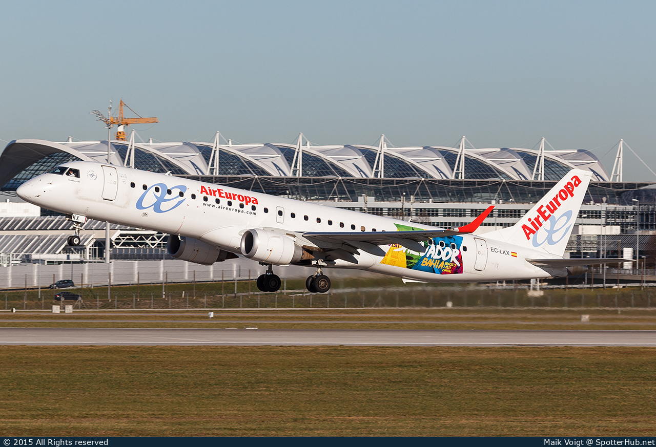 Photo of EC-LKX - Embraer ERJ-195LR operated by Air Europa