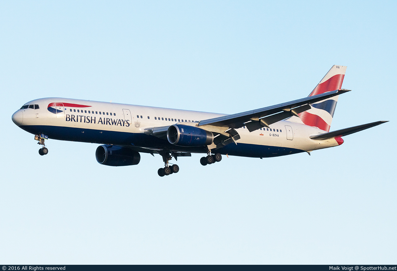 Photo of G-BZHA - Boeing 767-336(ER) operated by British Airways
