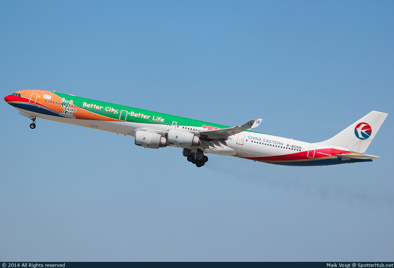 Photo of B-6055 - Airbus A340-642 operated by China Eastern Airlines