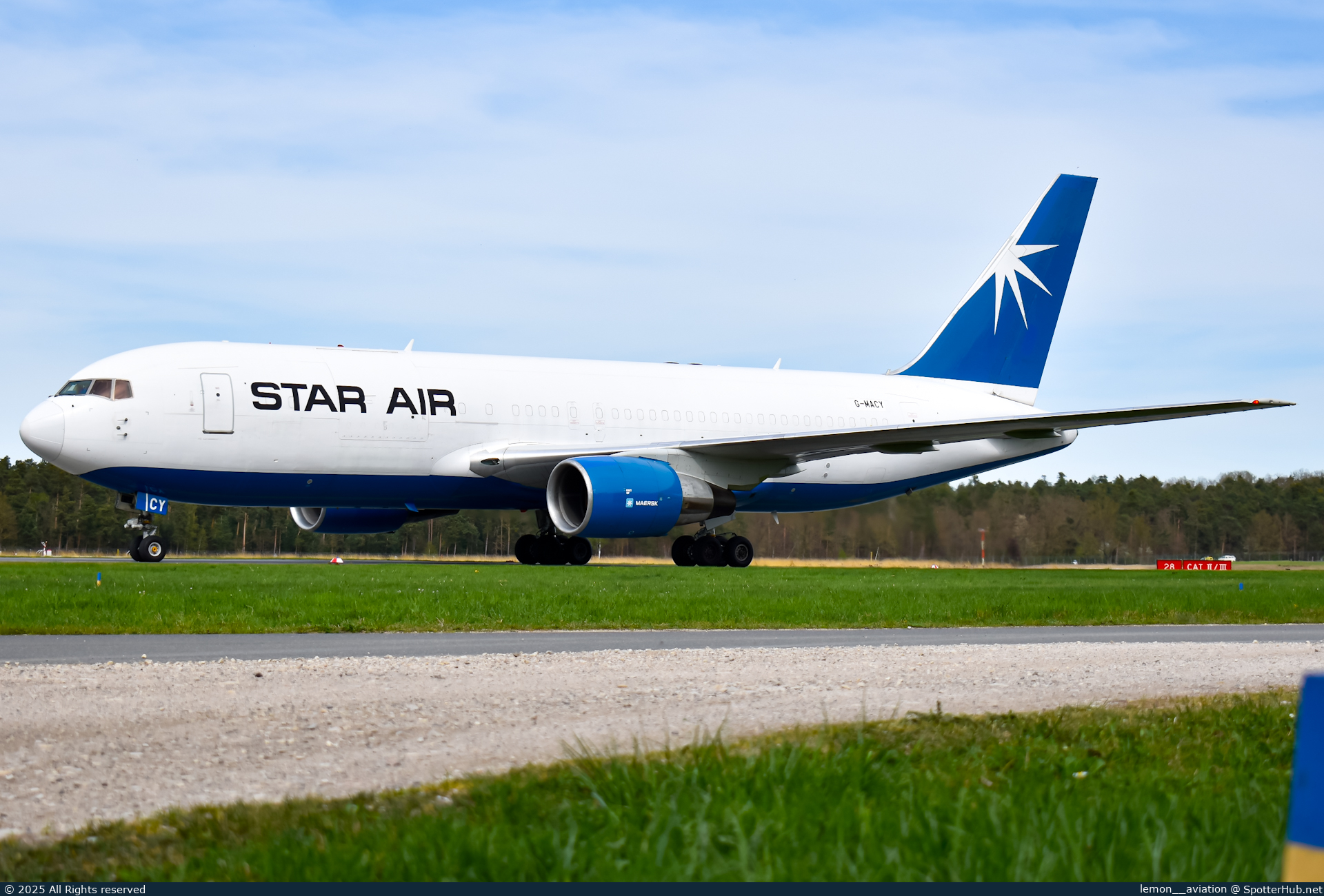 Photo of G-MACY - Boeing 767-204(BDSF) operated by Maersk Air Cargo UK