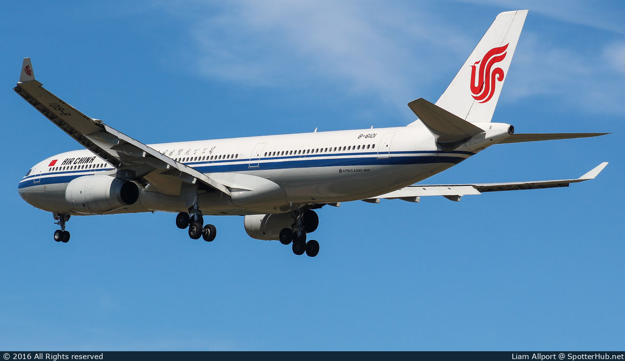Photo of B-6101 - Airbus A330-343 operated by Air China