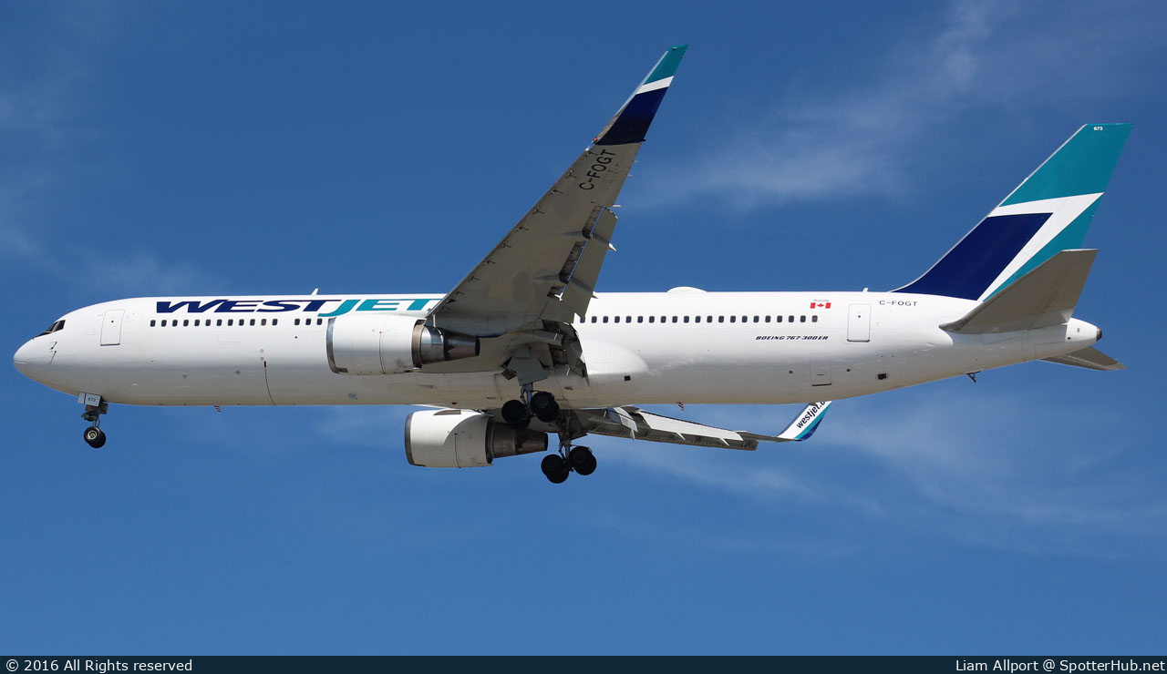 Photo of C-FOGT - Boeing 767-338(ER) operated by WestJet Airlines