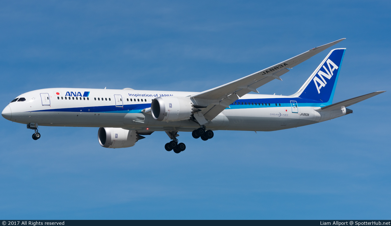 Photo of JA883A - Boeing 787-9 Dreamliner operated by ANA All Nippon Airways