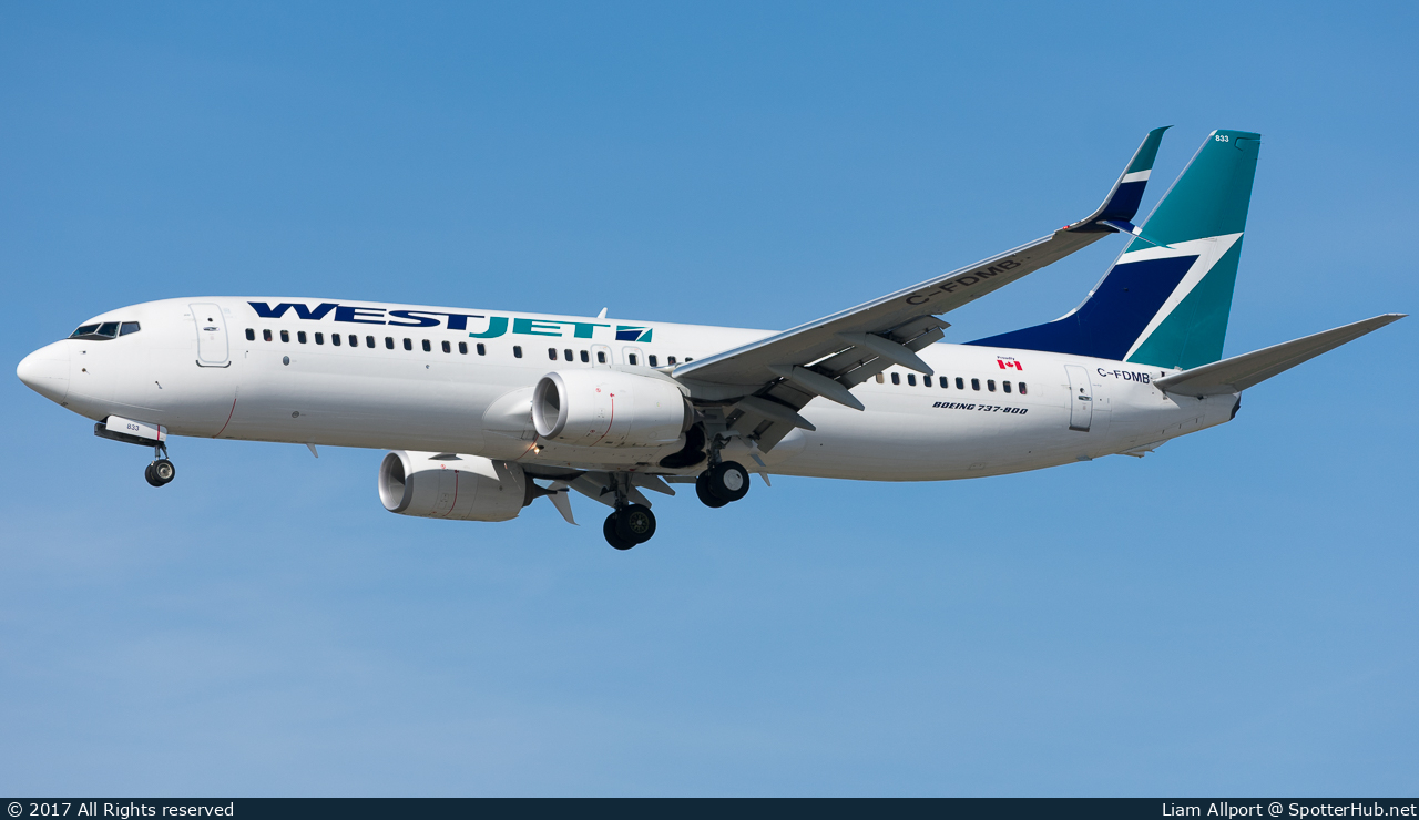 Photo of C-FDMB - Boeing 737-8CT operated by WestJet Airlines