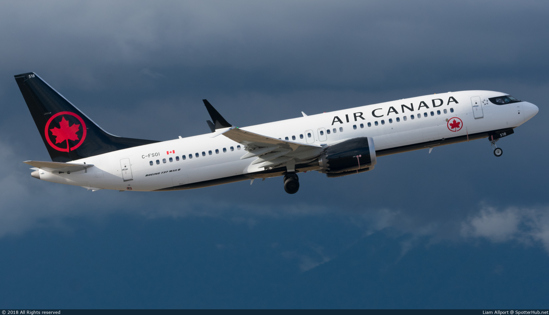 Photo of C-FSOI - Boeing 737 MAX 8 operated by Air Canada