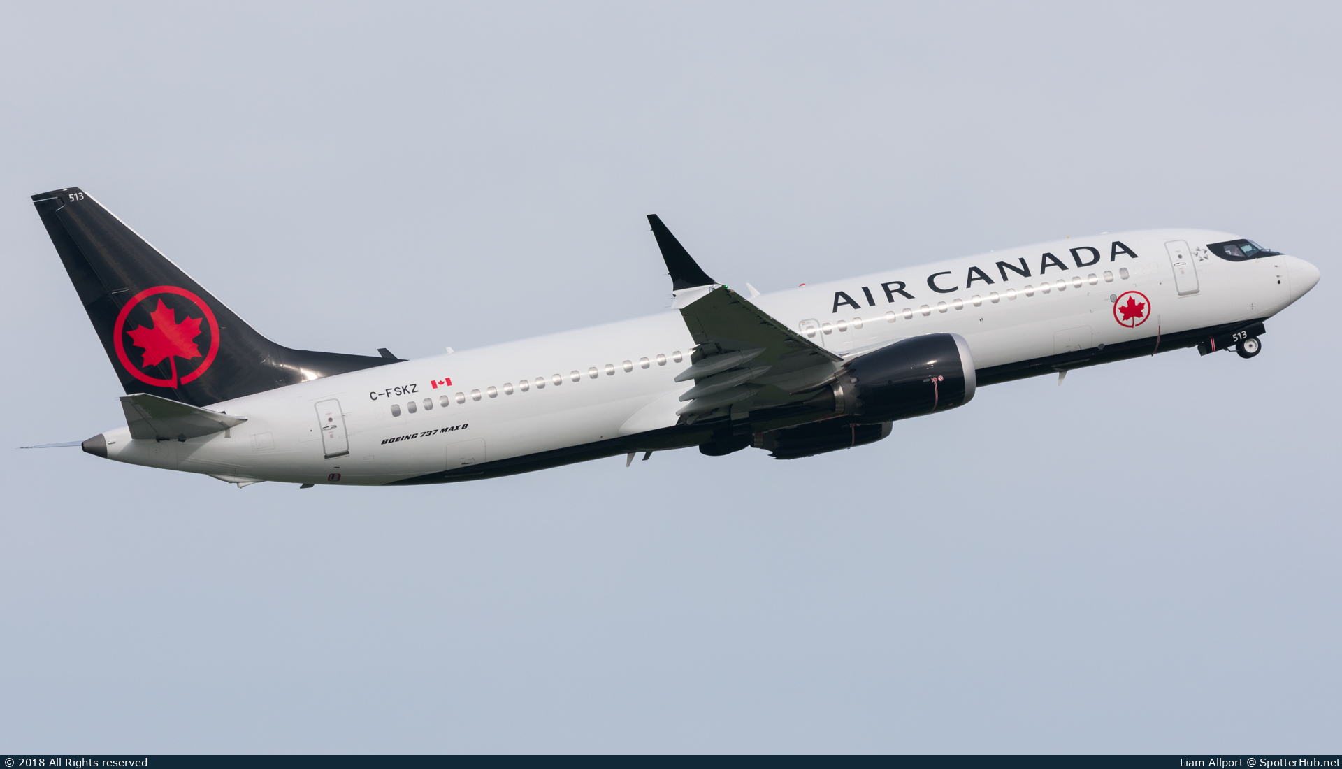 Photo of C-FSKZ - Boeing 737 MAX 8 operated by Air Canada