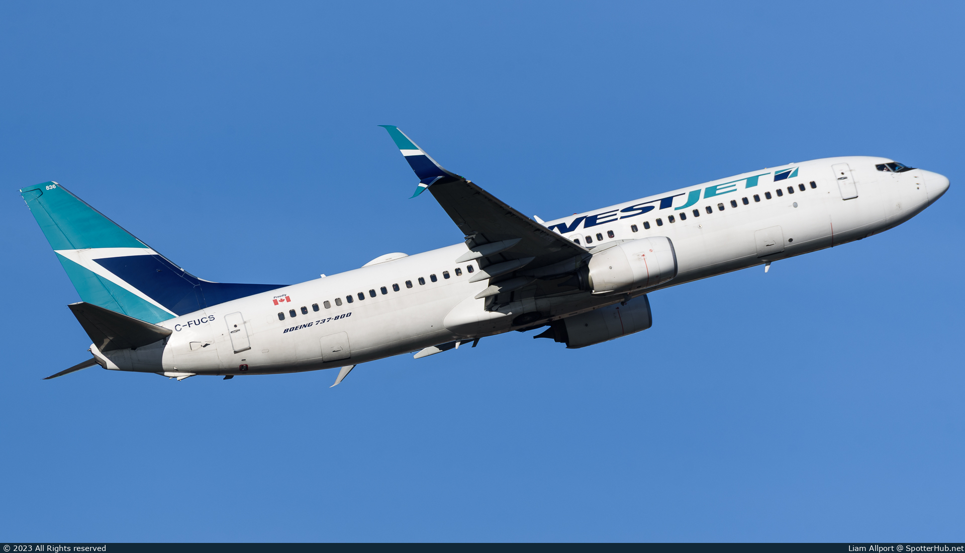 Photo of C-FUCS - Boeing 737-8CT operated by WestJet Airlines