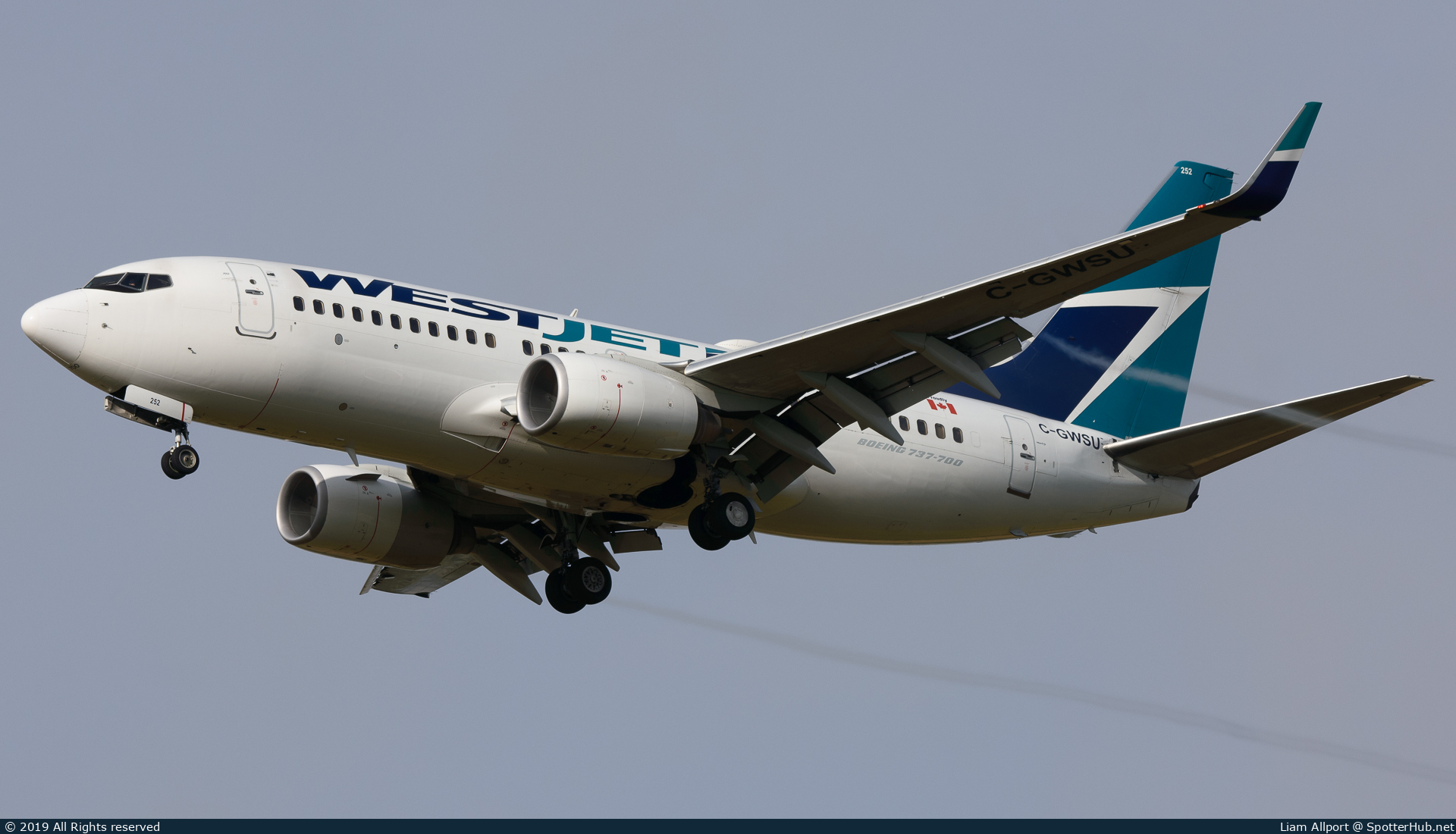 Photo of C-GWSU - Boeing 737-7CT operated by WestJet Airlines