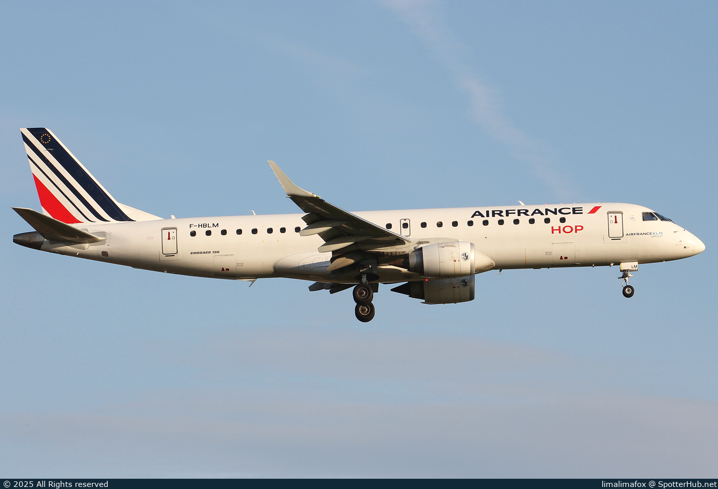 Photo of F-HBLM - Embraer ERJ-190STD operated by Air France HOP