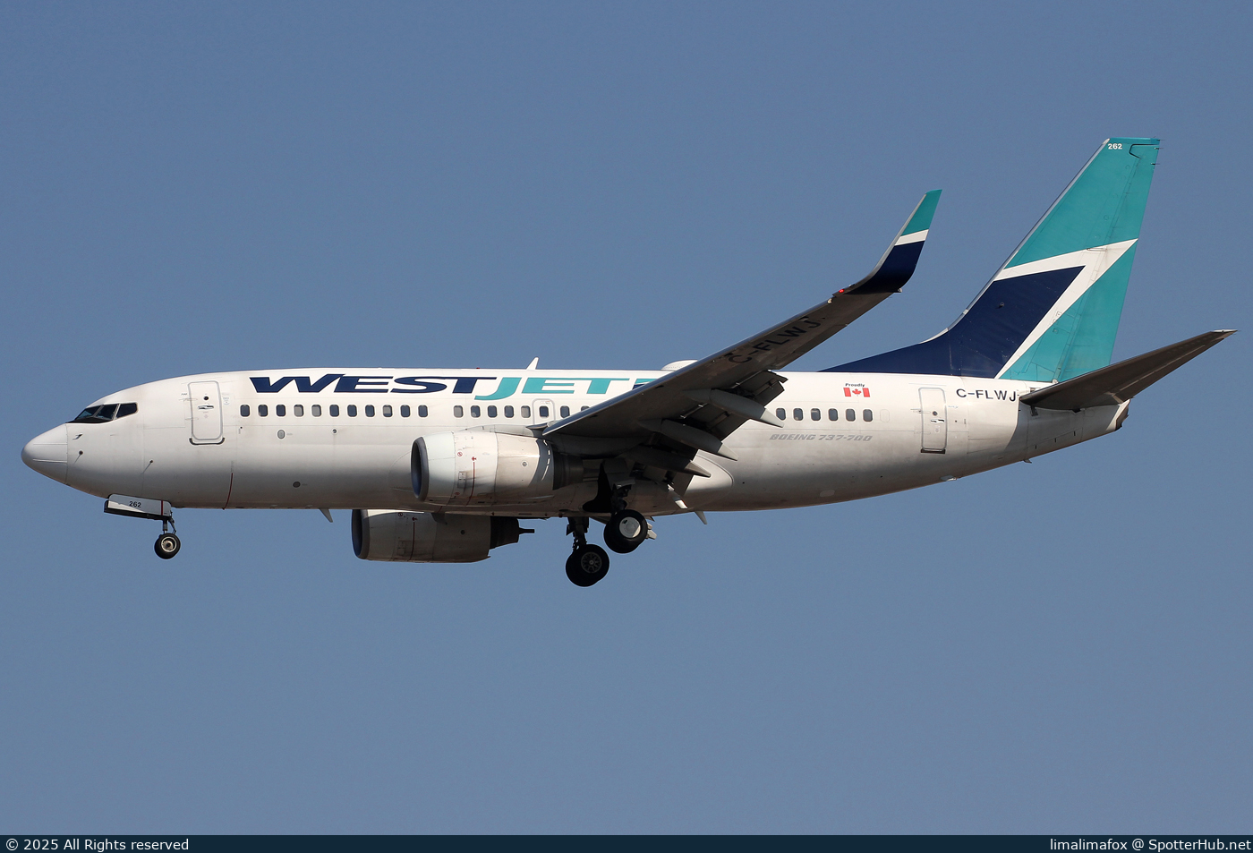 Photo of C-FLWJ - Boeing 737-7CT operated by WestJet Airlines
