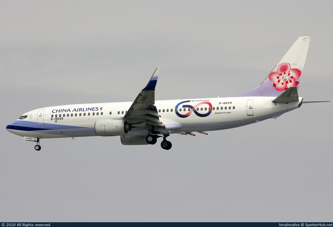 Photo of B-18659 - Boeing 737-8SH operated by China Airlines