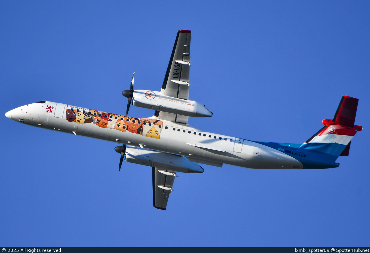 Photo of LX-LGF - Bombardier DHC-8-402 Dash 8 Q400 operated by Luxair