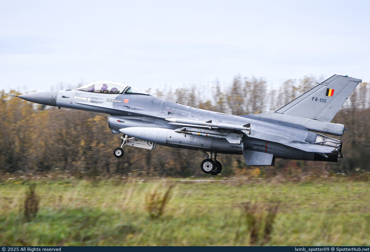 Photo of FA-135 - General Dynamics F-16AM Fighting Falcon operated by Belgian Air Force