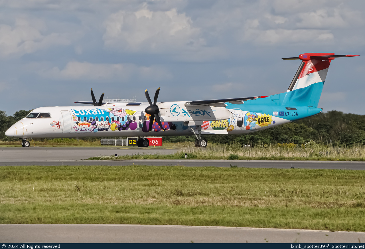 Photo of LX-LQA - Bombardier DHC-8-402 Dash 8 Q400 operated by Luxair