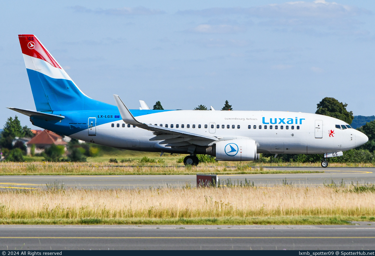 Photo of LX-LGS - Boeing 737-7C9 operated by Luxair