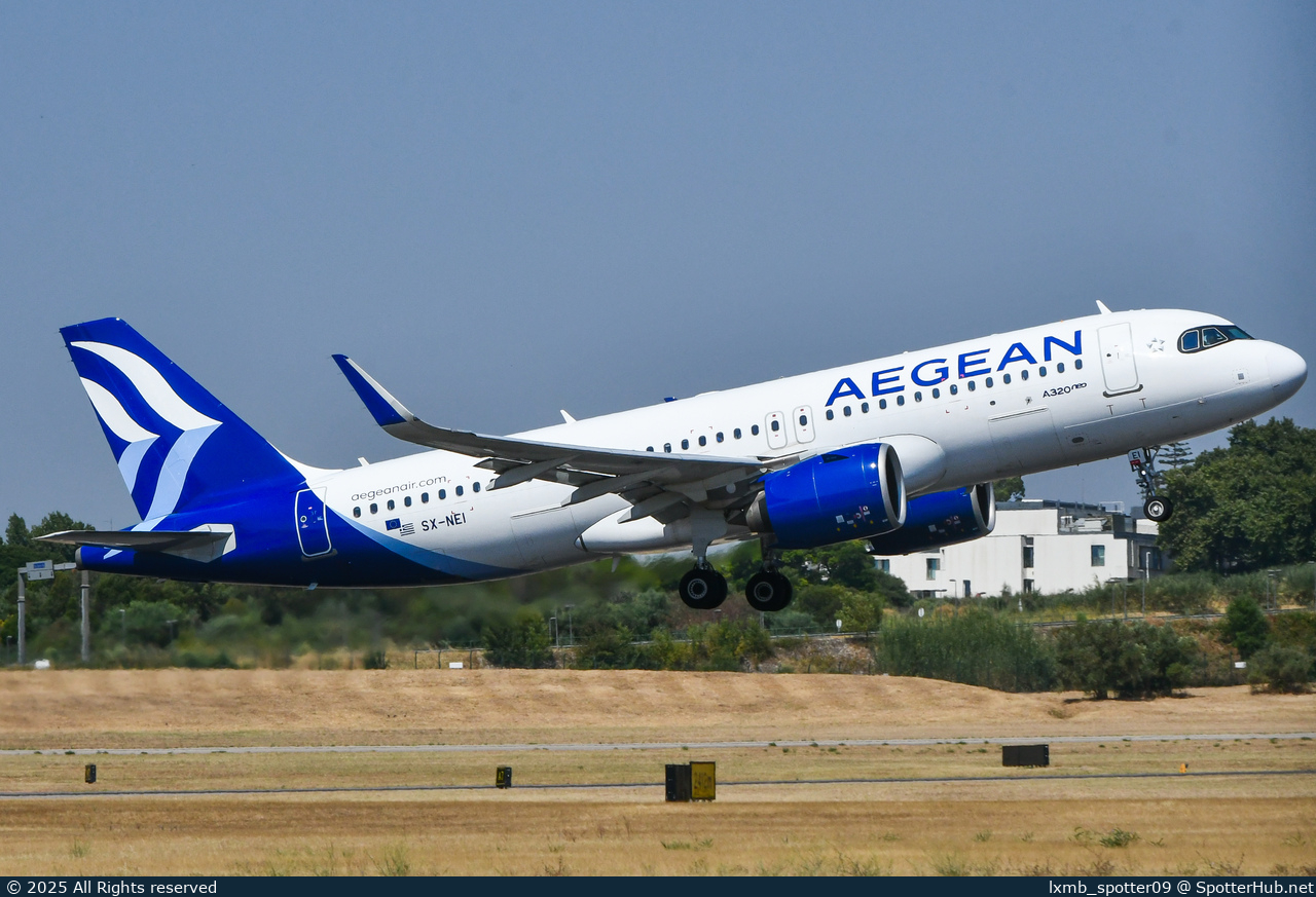 Photo of SX-NEI - Airbus A320-271N operated by Aegean Airlines