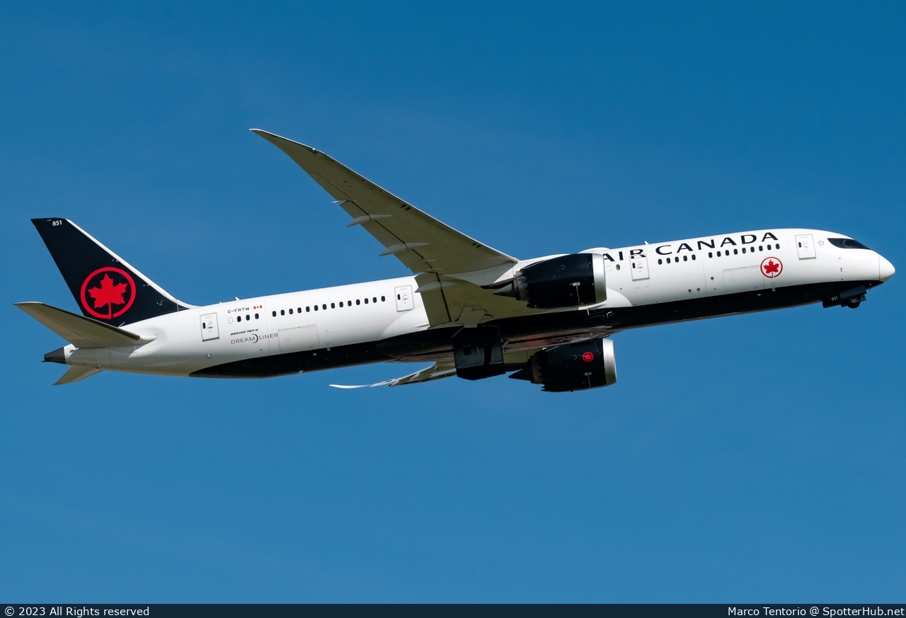 Photo of C-FRTW - Boeing 787-9 Dreamliner operated by Air Canada