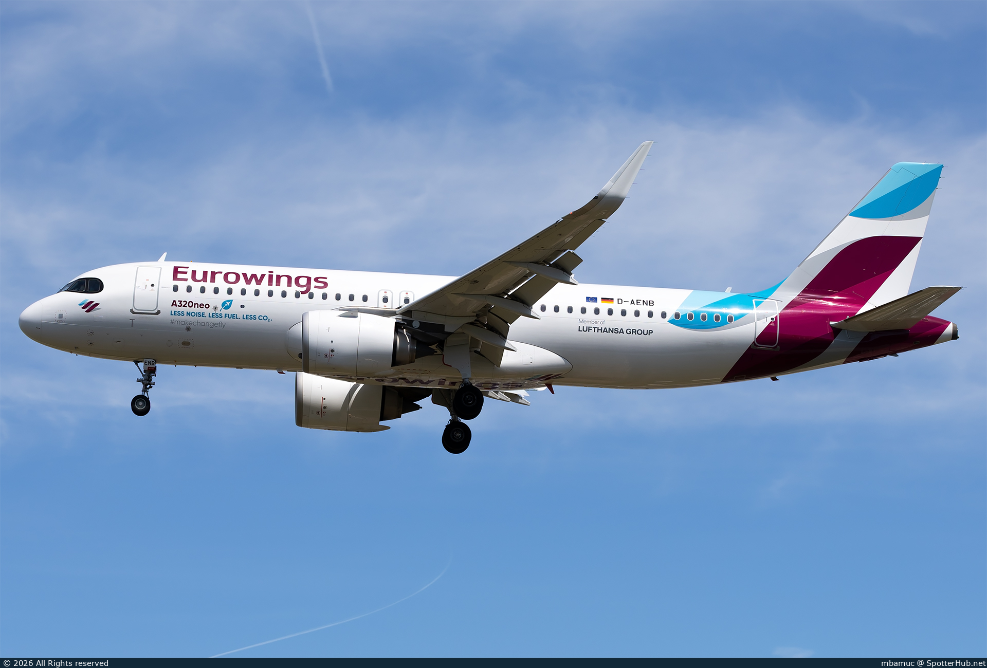 Photo of D-AENB - Airbus A320-251N operated by Eurowings