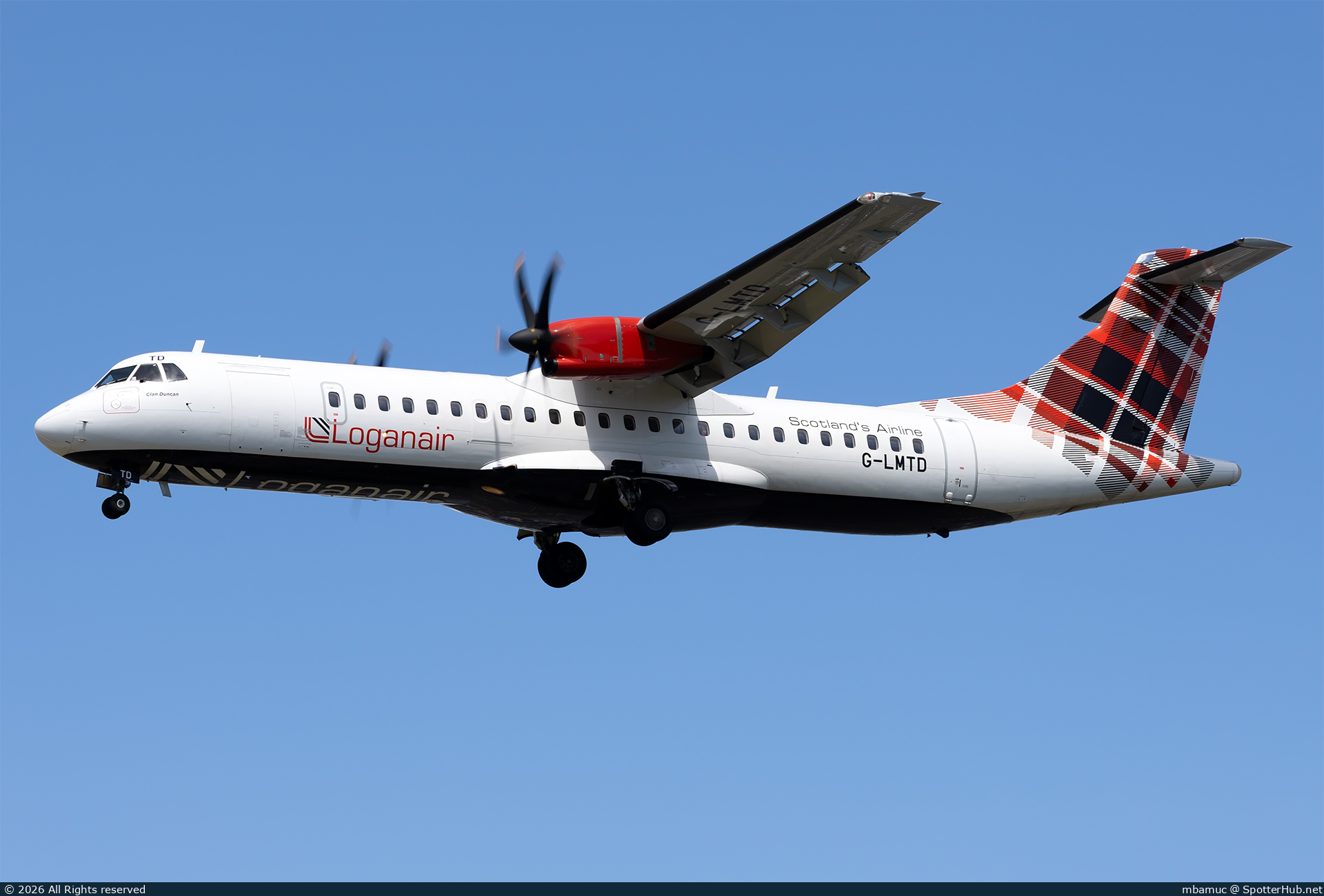 Photo of G-LMTD - ATR 72-600 operated by Loganair