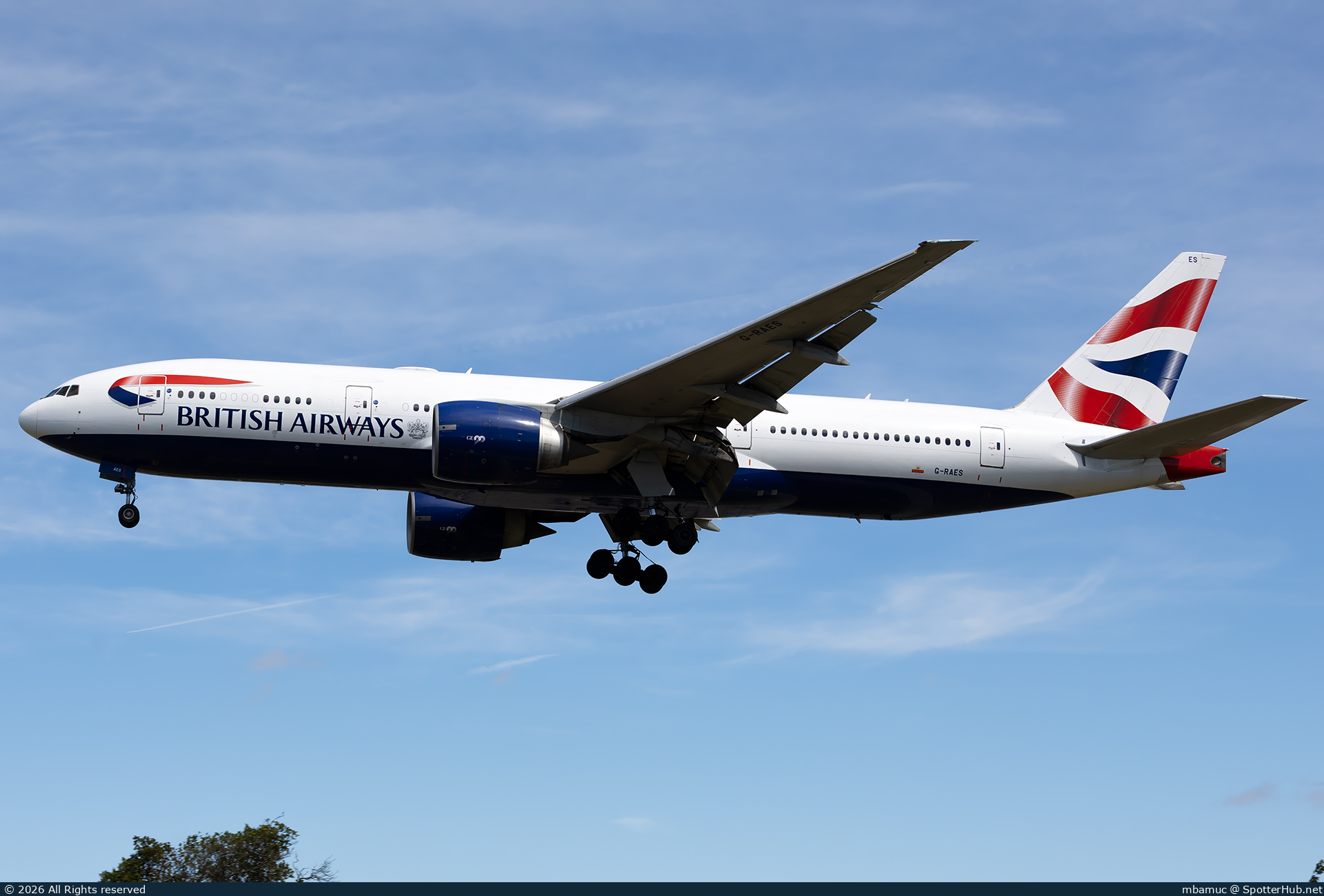 Photo of G-RAES - Boeing 777-236(ER) operated by British Airways
