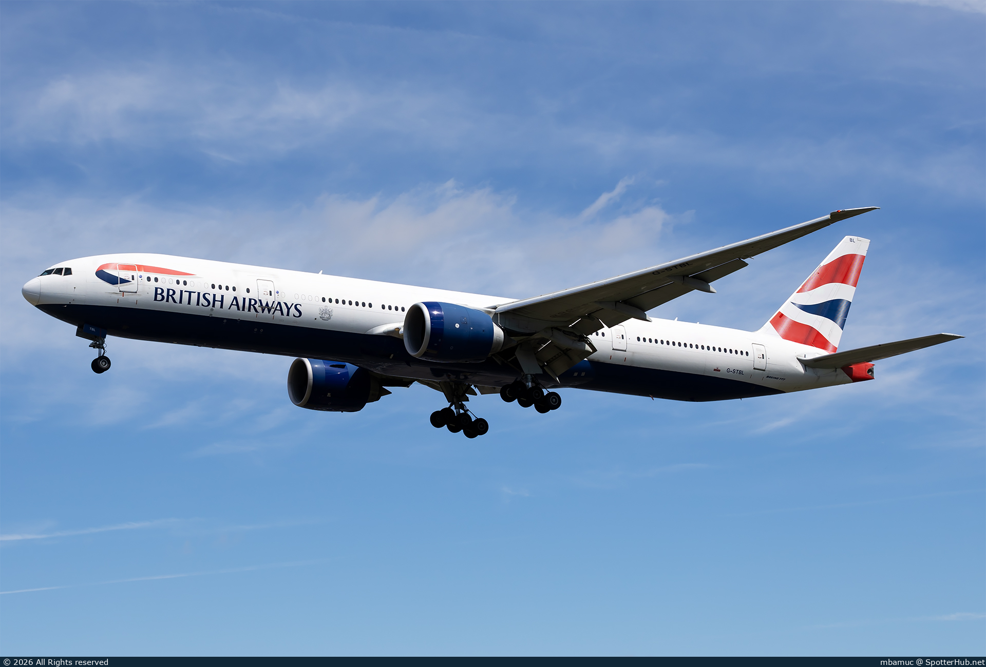 Photo of G-STBL - Boeing 777-336(ER) operated by British Airways