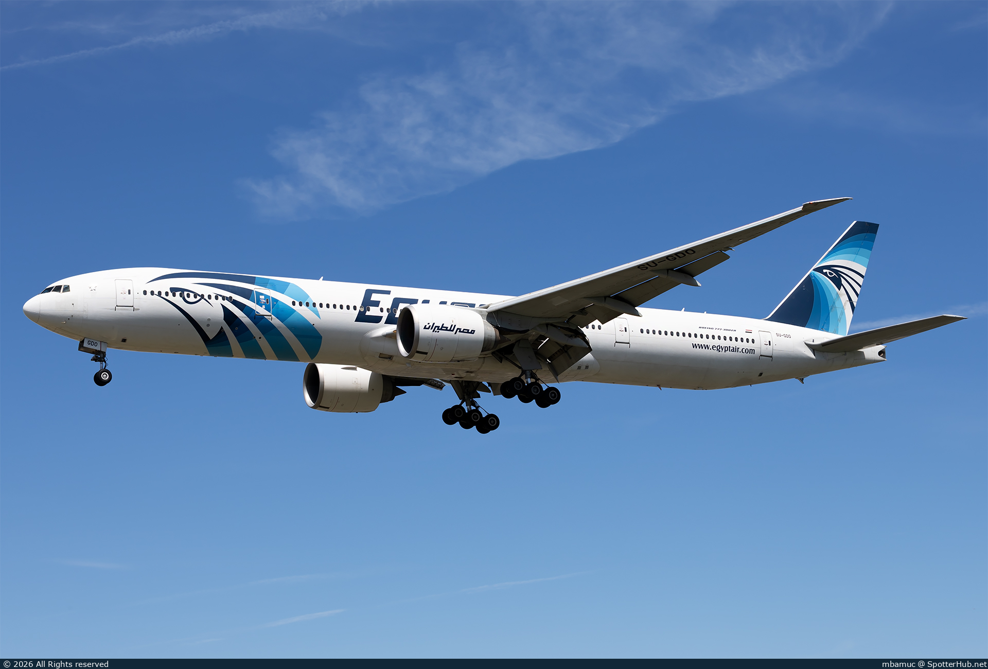 Photo of SU-GDO - Boeing 777-36N(ER) operated by Egyptair