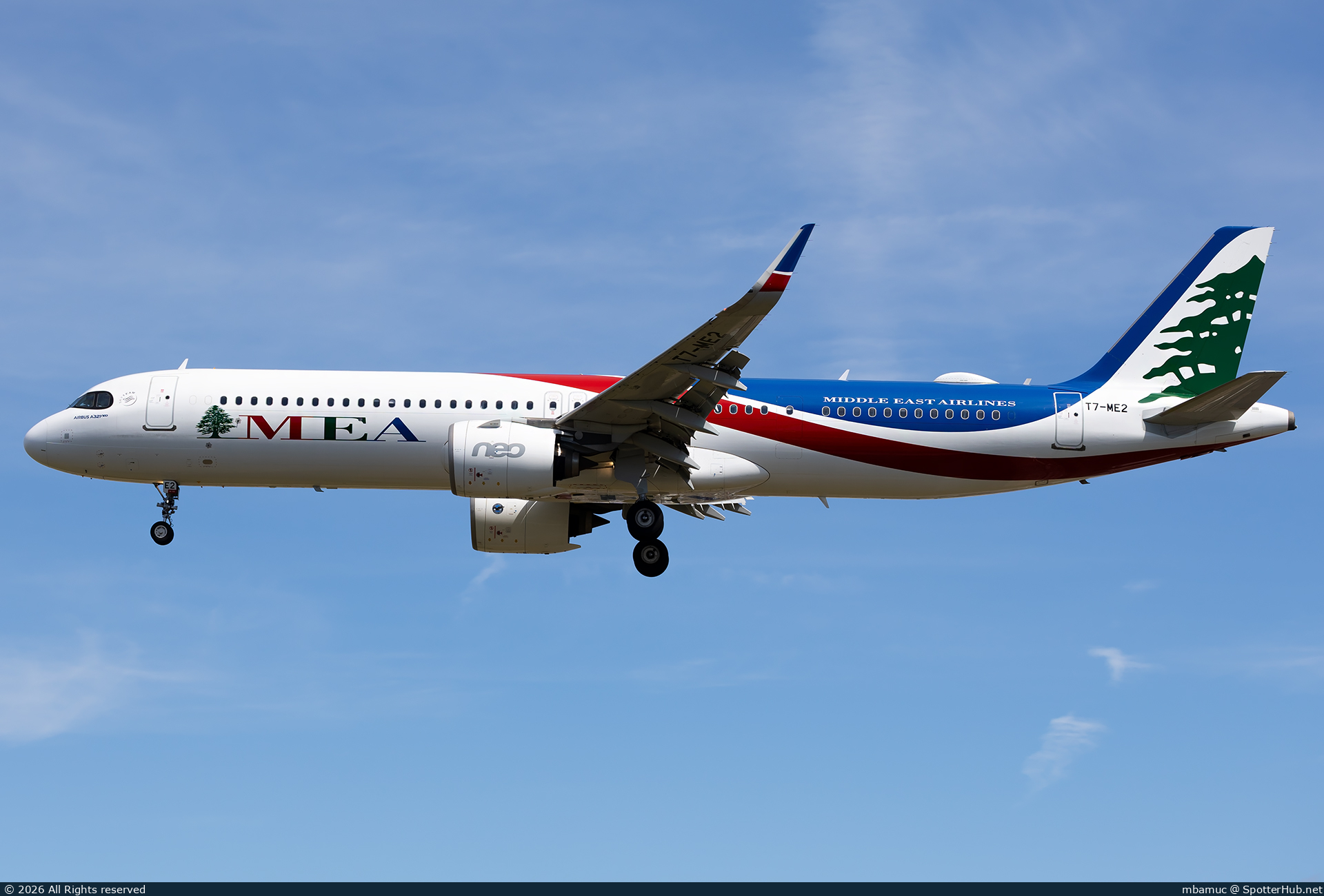 Photo of T7-ME2 - Airbus A321-271NX operated by MEA Middle East Airlines