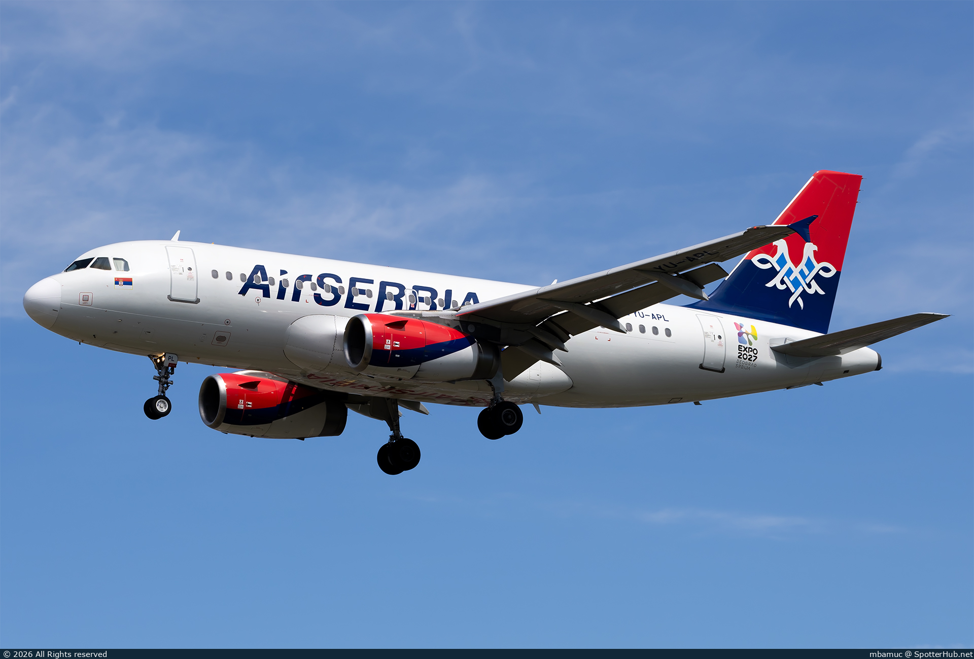 Photo of YU-APL - Airbus A319-132 operated by Air Serbia