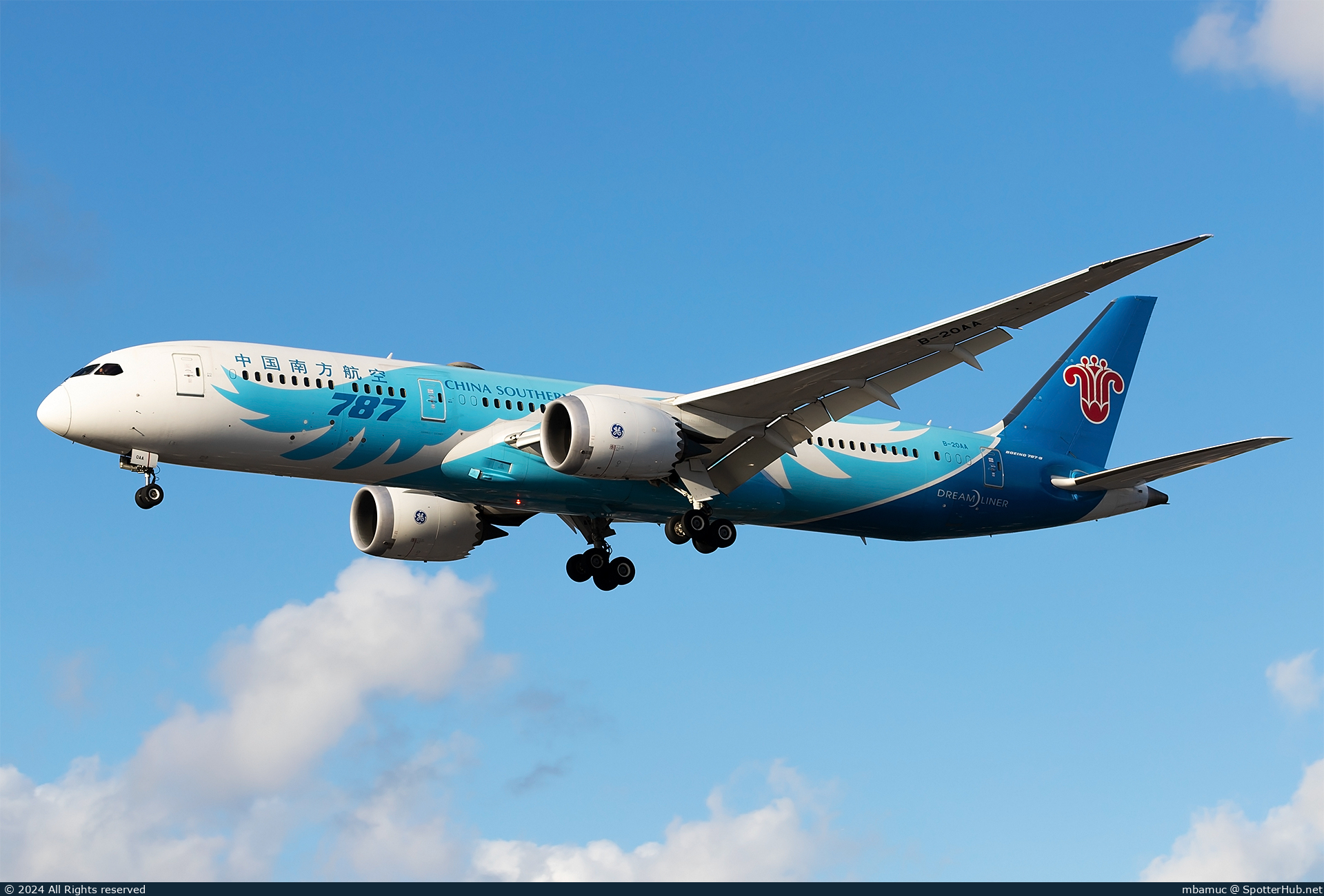Photo of B-20AA - Boeing 787-9 Dreamliner operated by China Southern Airlines