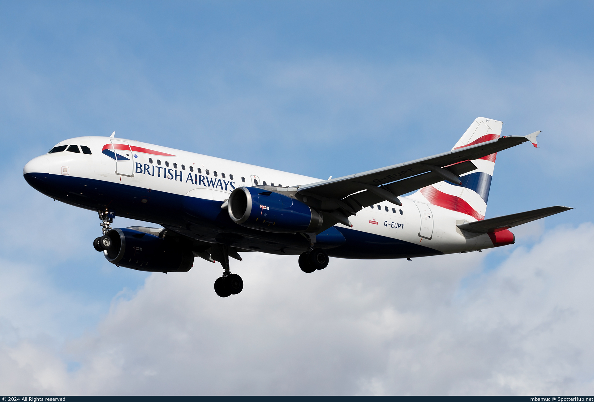 Photo of G-EUPT - Airbus A319-131 operated by British Airways