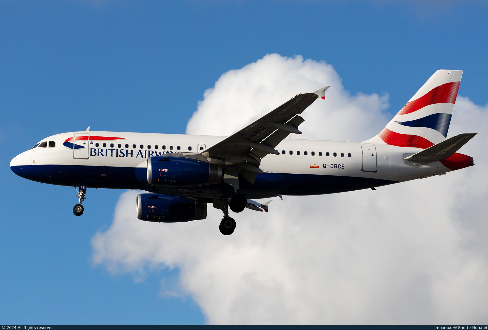 Photo of G-DBCE - Airbus A319-131 operated by British Airways