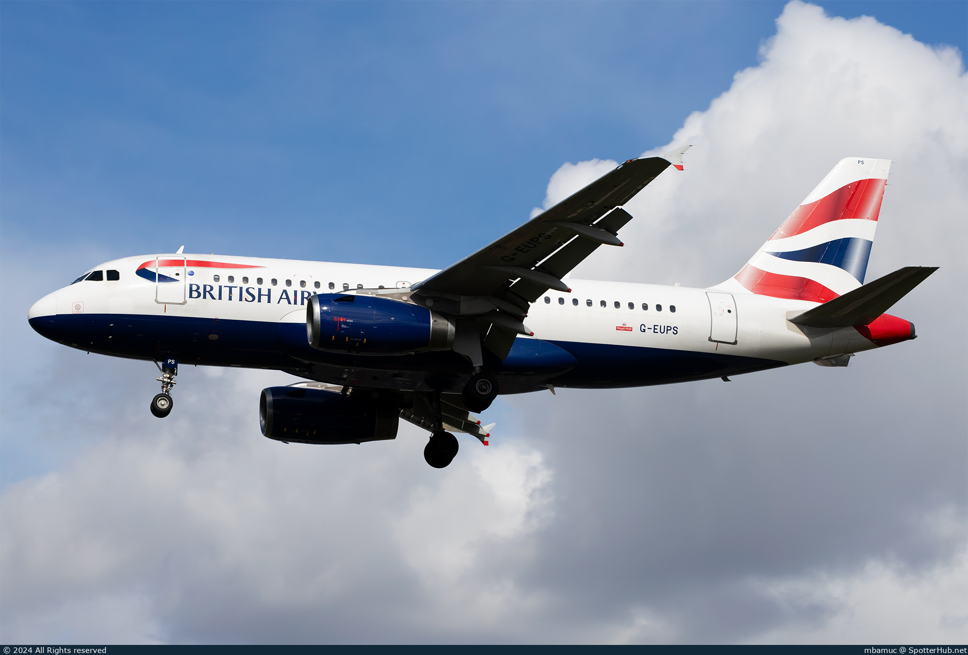 Photo of G-EUPS - Airbus A319-131 operated by British Airways