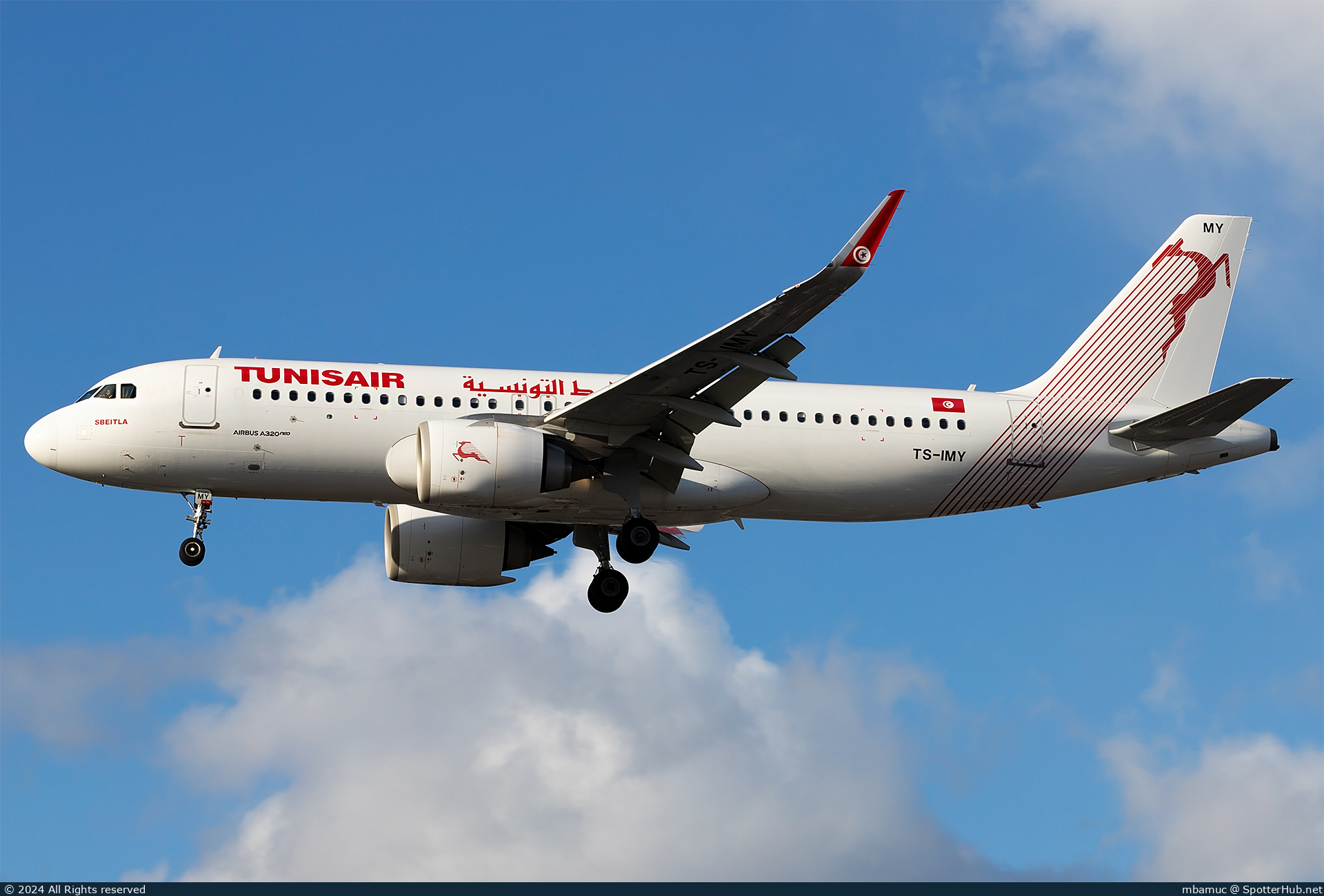 Photo of TS-IMY - Airbus A320-251N operated by Tunisair