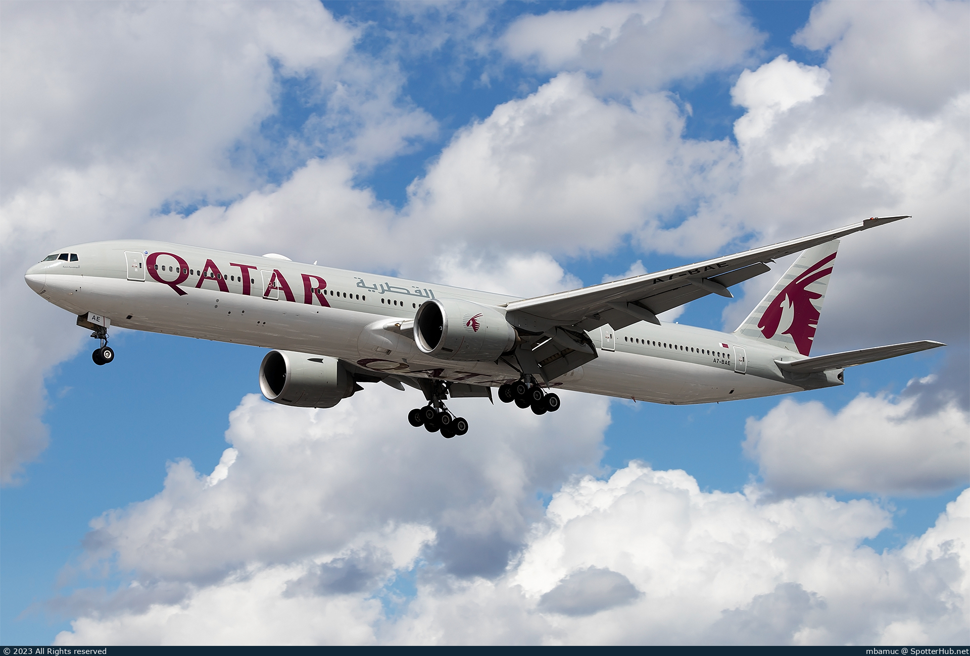Photo of A7-BAE - Boeing 777-3DZ(ER) operated by Qatar Airways