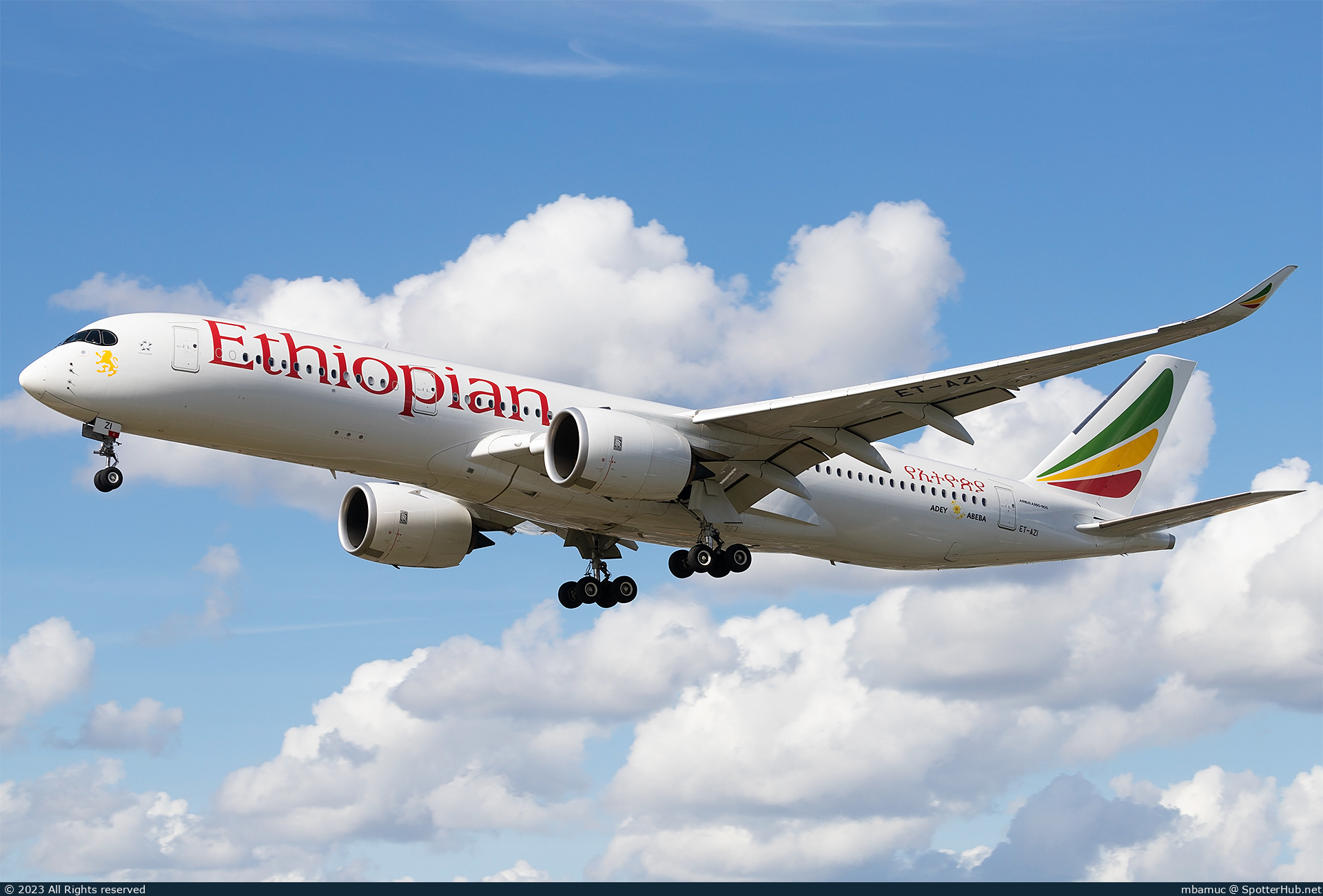 Photo of ET-AZI - Airbus A350-941 operated by Ethiopian Airlines
