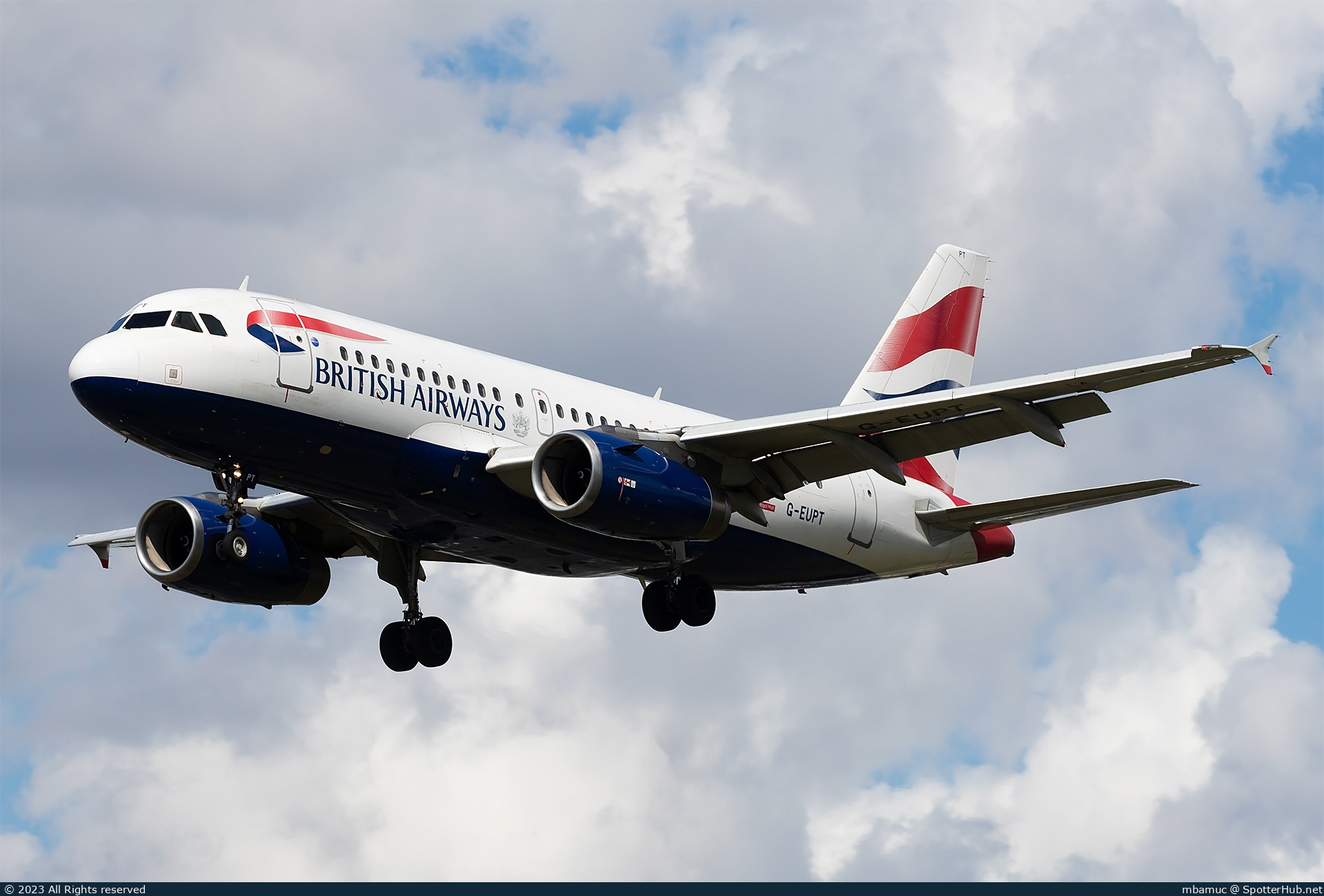 Photo of G-EUPT - Airbus A319-131 operated by British Airways