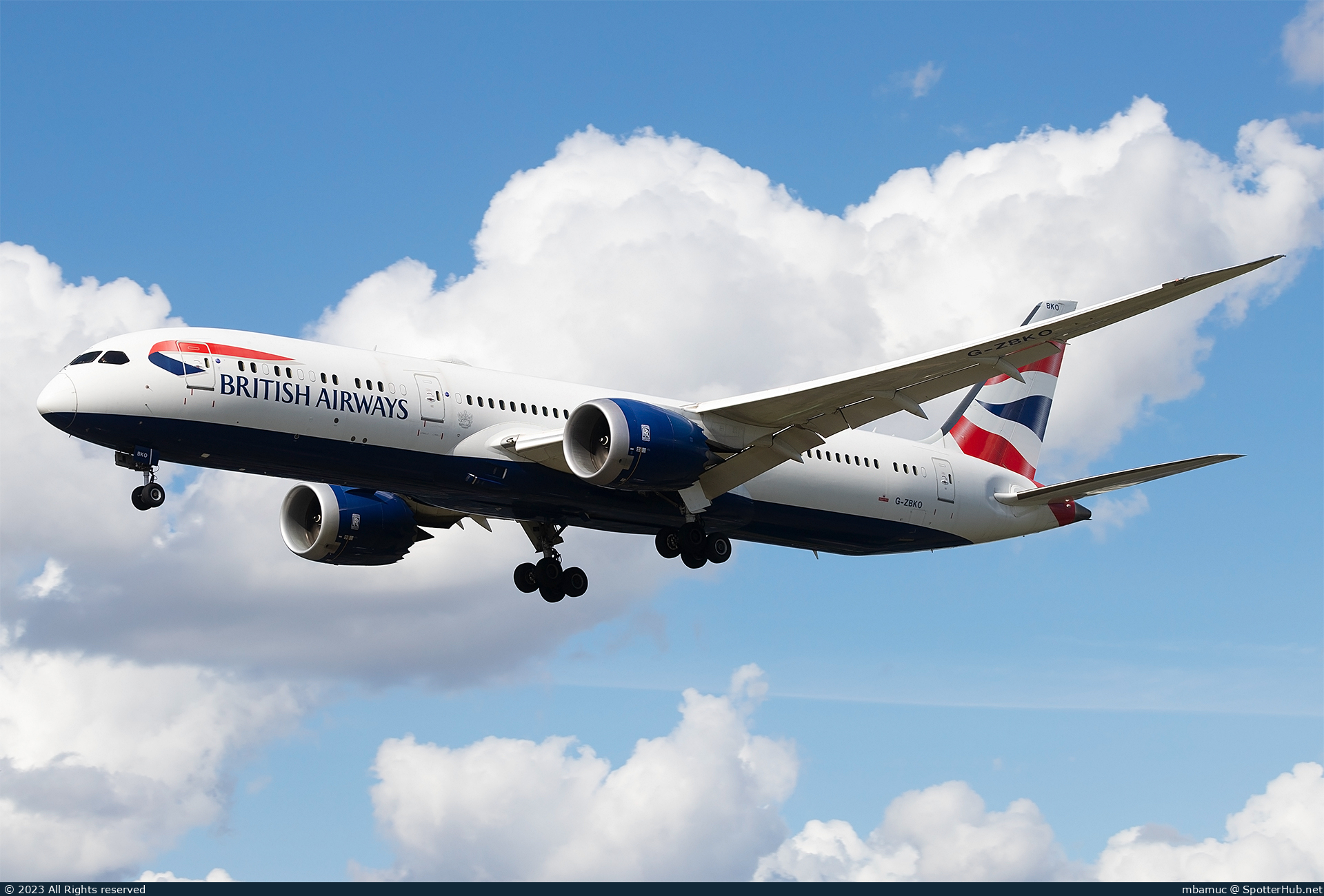 Photo of G-ZBKO - Boeing 787-9 Dreamliner operated by British Airways