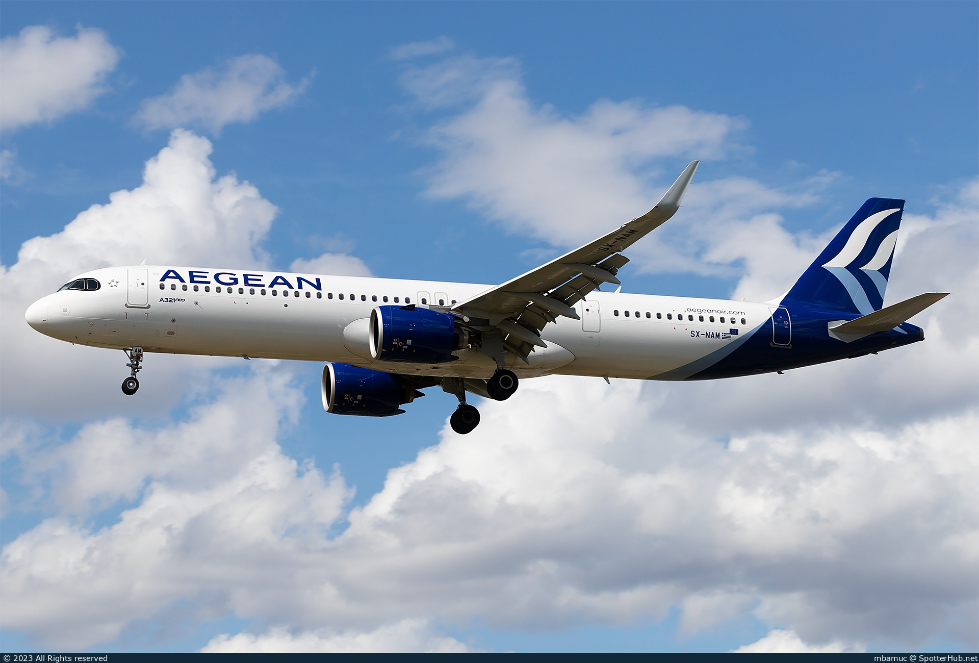 Photo of SX-NAM - Airbus A321-271NX operated by Aegean Airlines