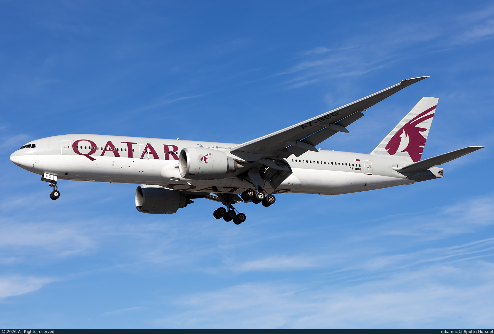 Photo of A7-BBG - Boeing 777-2DZ(LR) operated by Qatar Airways