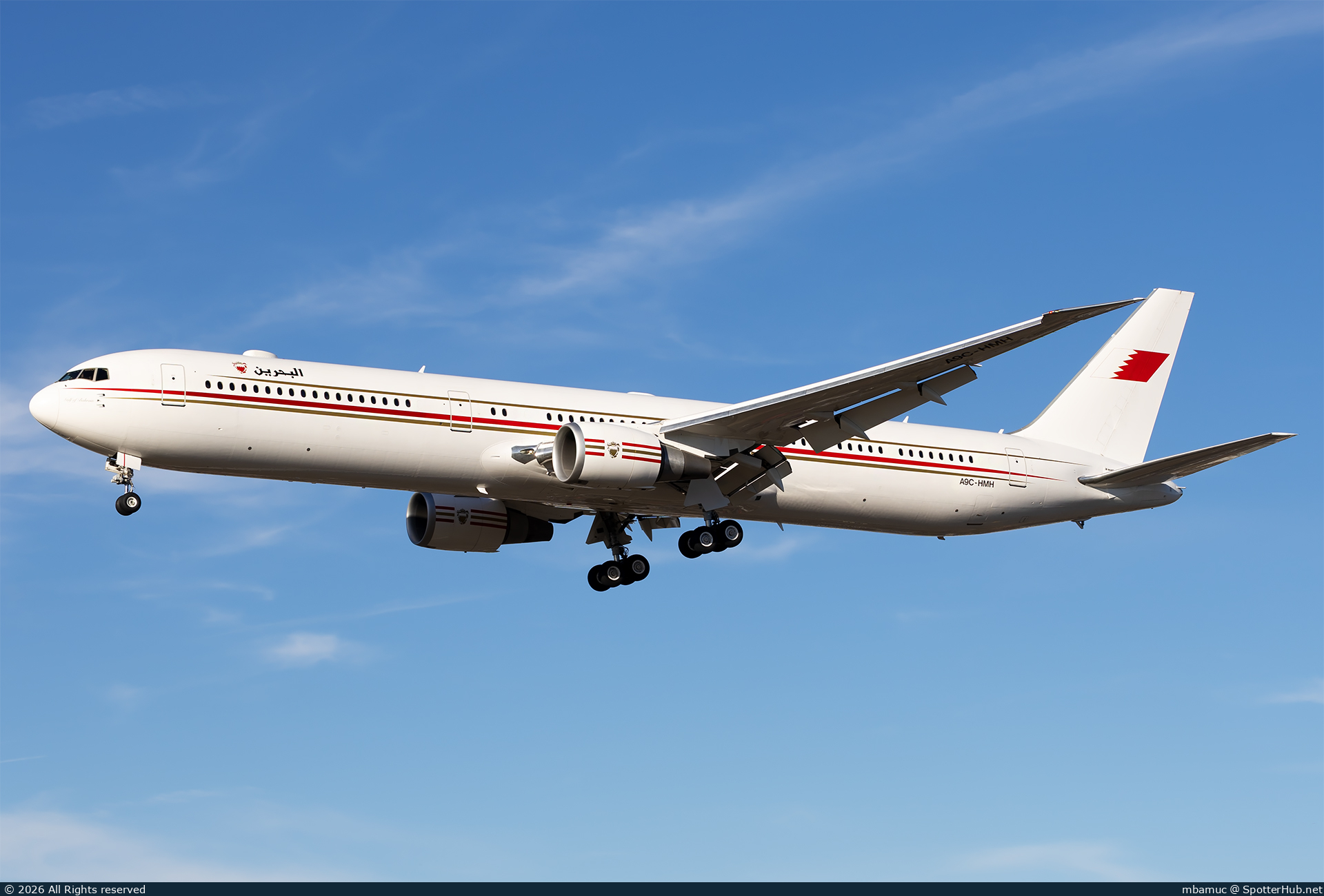 Photo of A9C-HMH - Boeing 767-4FS(ER) operated by Bahrain Royal Flight
