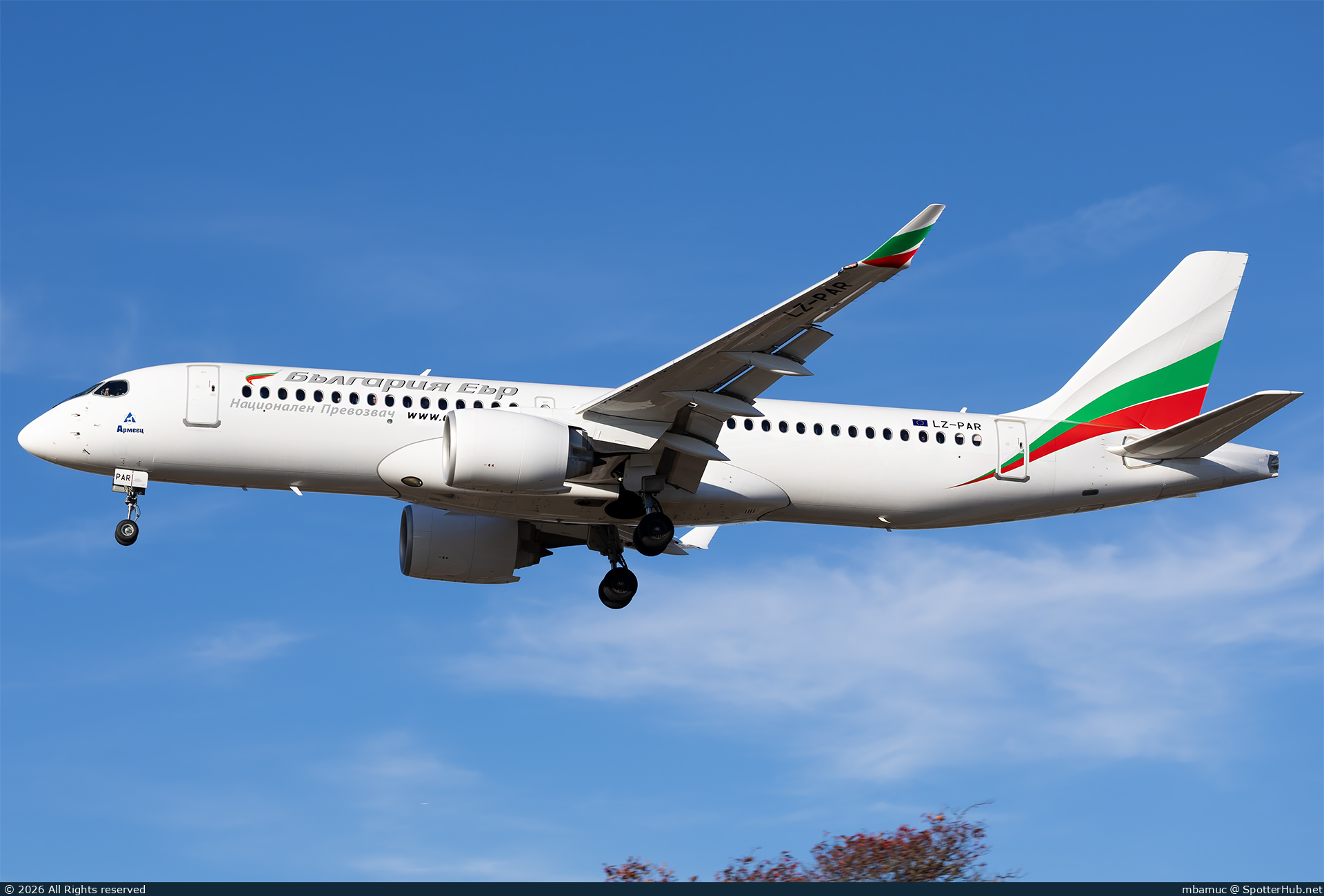 Photo of LZ-PAR - Airbus A220-300 operated by Bulgaria Air
