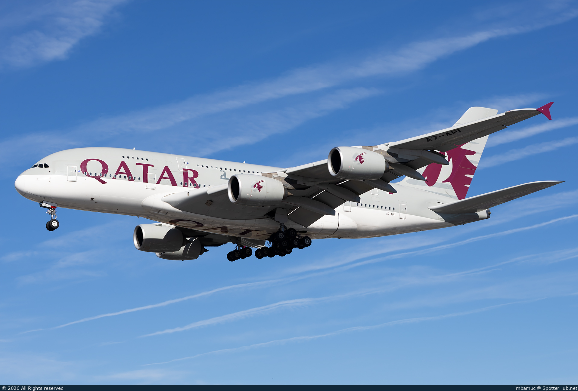 Photo of A7-API - Airbus A380-861 operated by Qatar Airways
