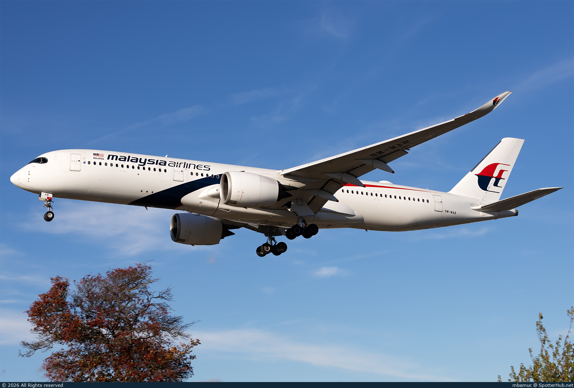 Photo of 9M-MAB - Airbus A350-941 operated by Malaysia Airlines