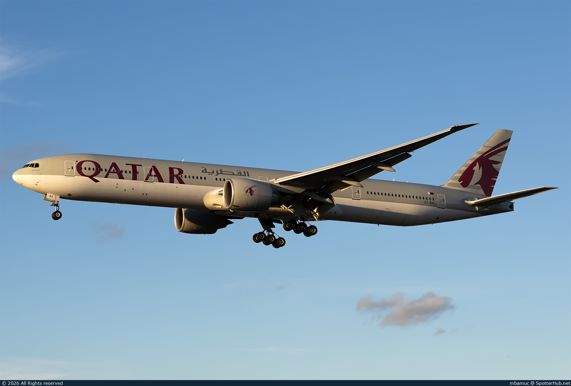 Photo of A7-BAI - Boeing 777-3DZ(ER) operated by Qatar Airways