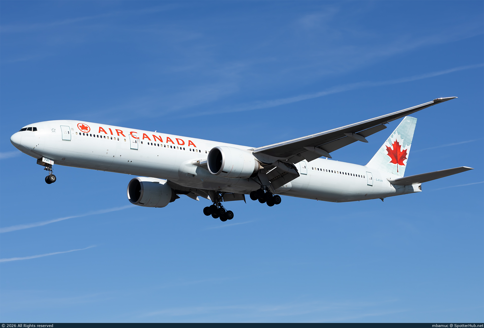 Photo of C-FIVR - Boeing 777-333(ER) operated by Air Canada