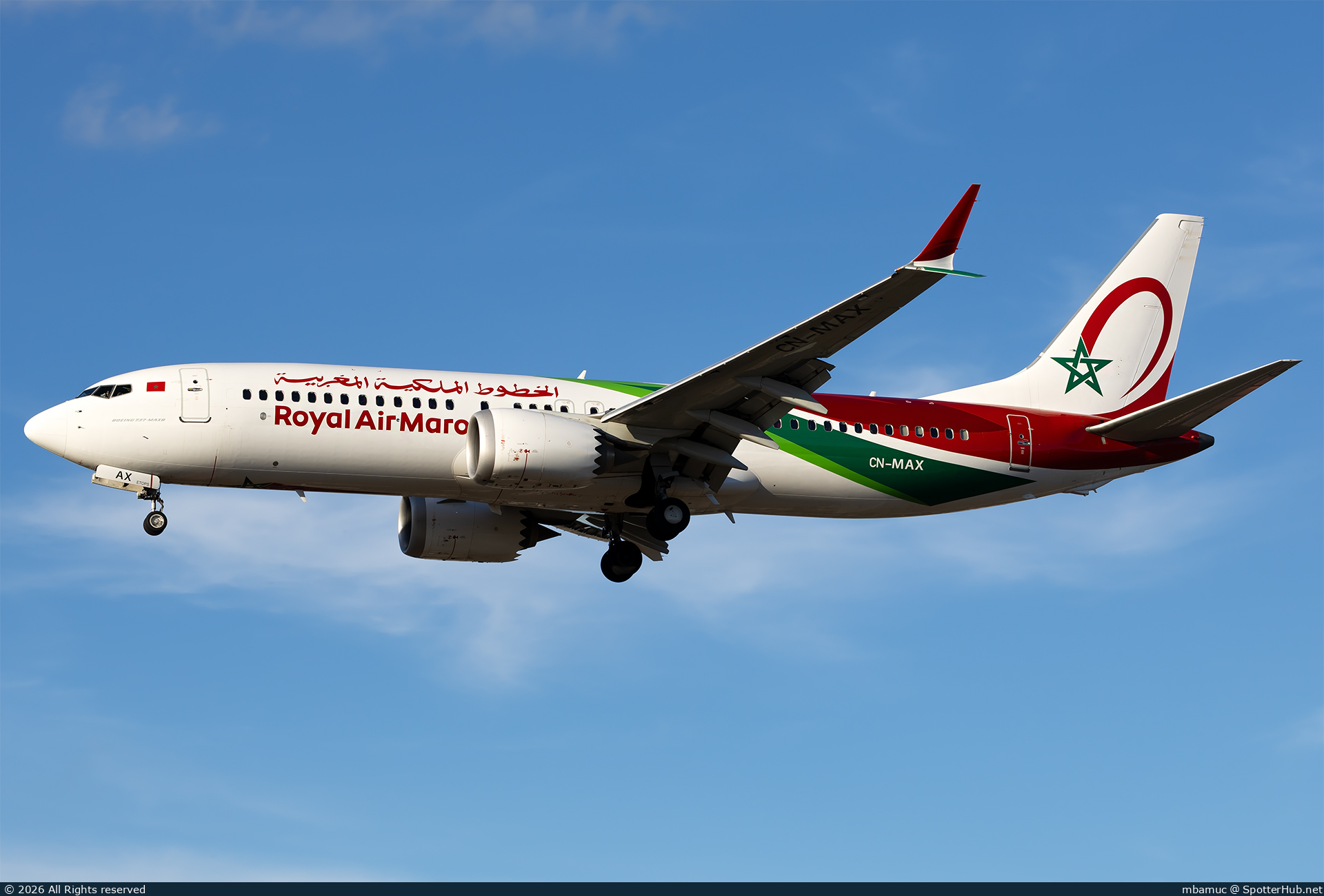 Photo of CN-MAX - Boeing 737 MAX 8 operated by Royal Air Maroc