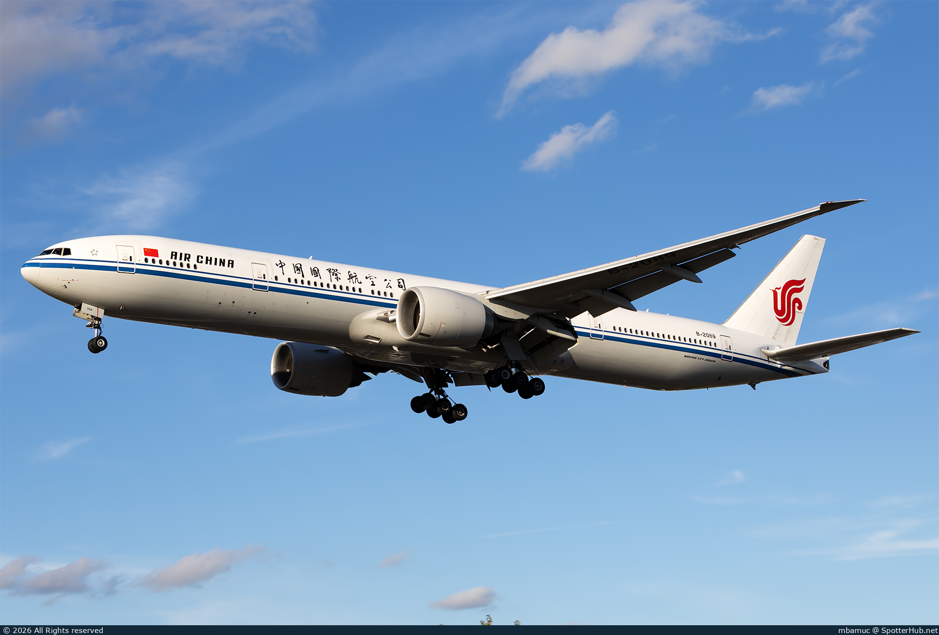 Photo of B-2089 - Boeing 777-39L(ER) operated by Air China
